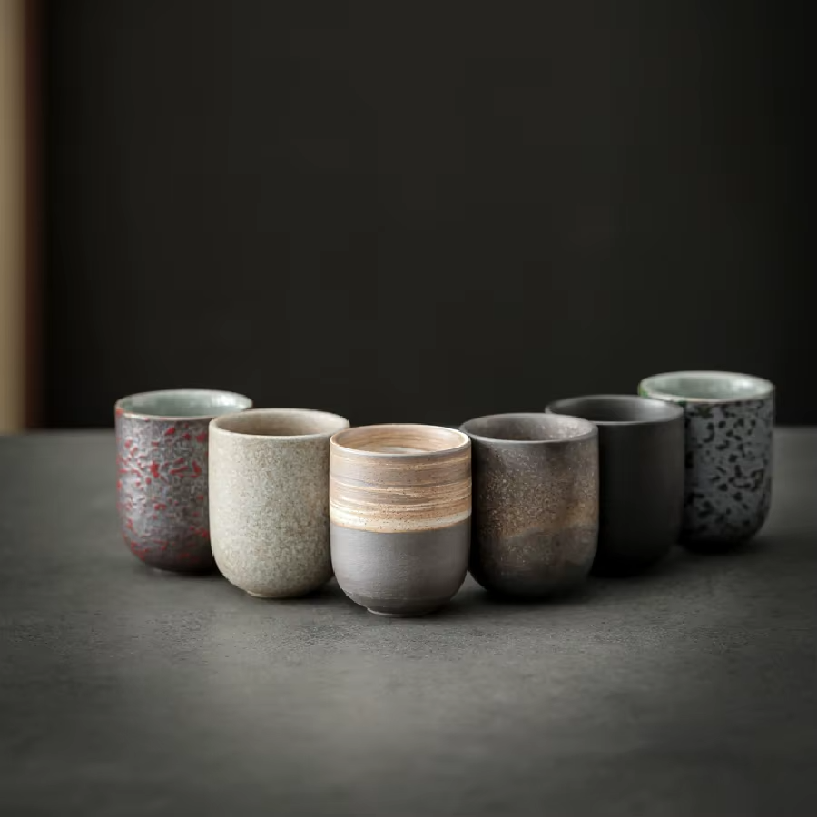 Tasses en céramique vintage style japonais