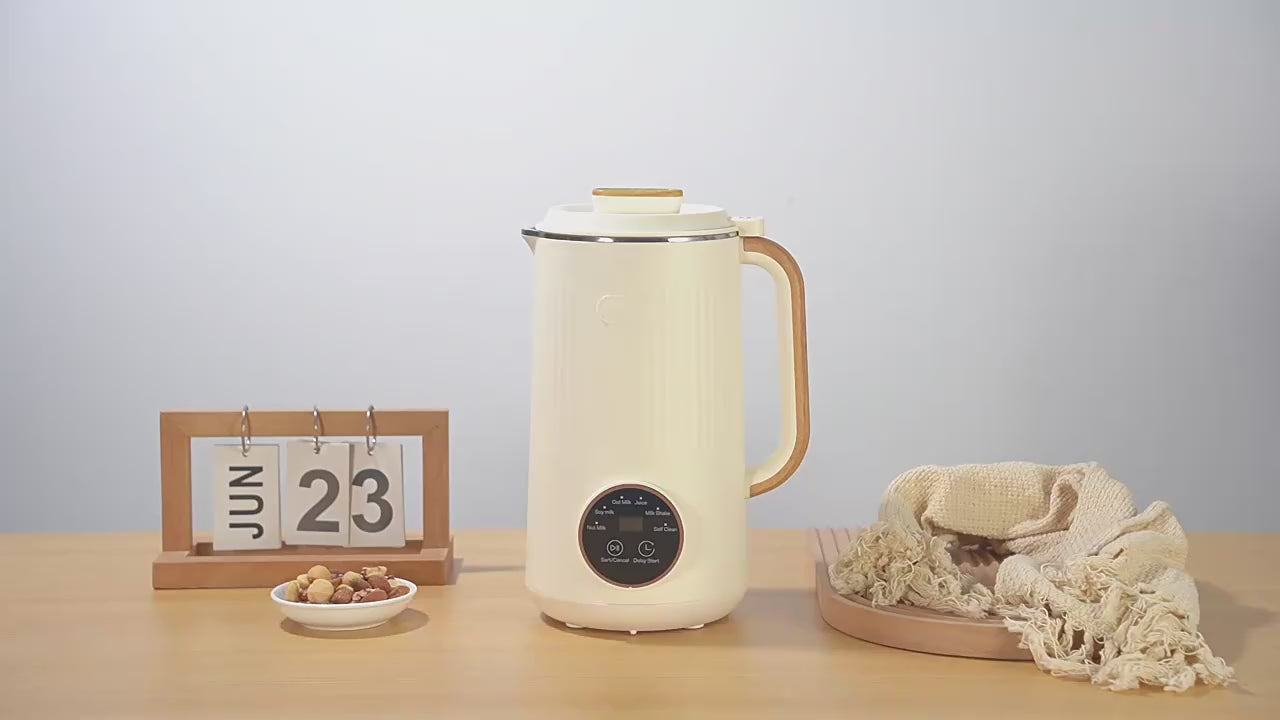 Load video: Et si vous pouviez préparer vos boissons maison en quelques minutes seulement ?Avec notre machine multifonction, vous réalisez facilement :🥛 Lait d’amande🌾 Lait d’avoine🌱 Lait de soja🍓 Milkshakes onctueux🍊 Jus de fruits frais🥣 Préparations chaudesLe tout avec un seul appareil compact et élégant.